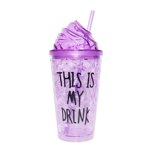 Juice Mug With Straw Acrylic C05