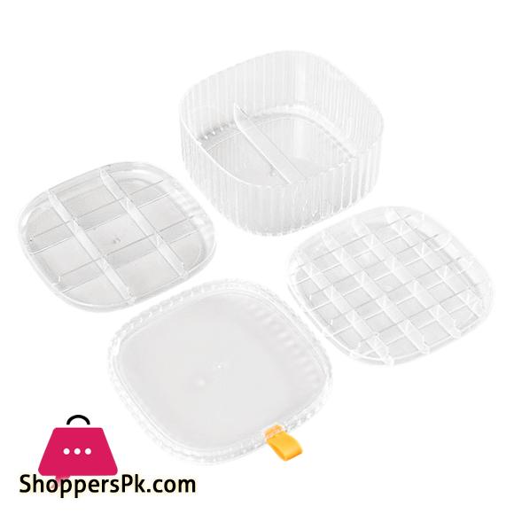Clear Acrylic Jewelry Organizer Clear Earing Organizer With Lid 2 Layer Lattices Be Of Different Sizes Perfect For Rings Ear