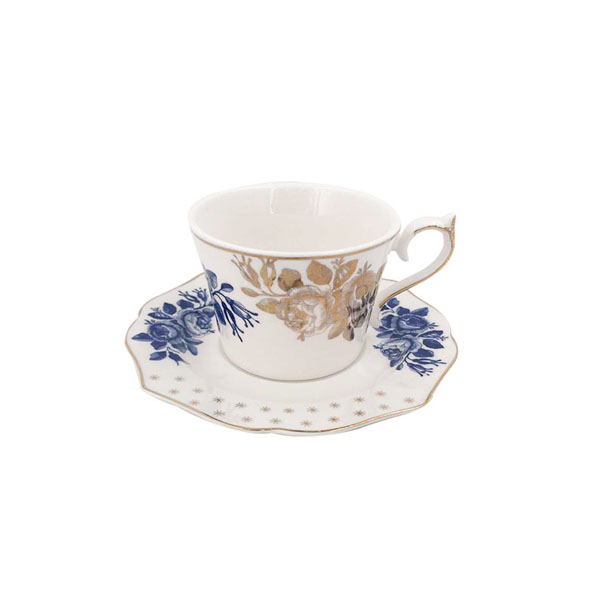 Angela Bone China Cup Saucer 6 Pcs Set - DIP01