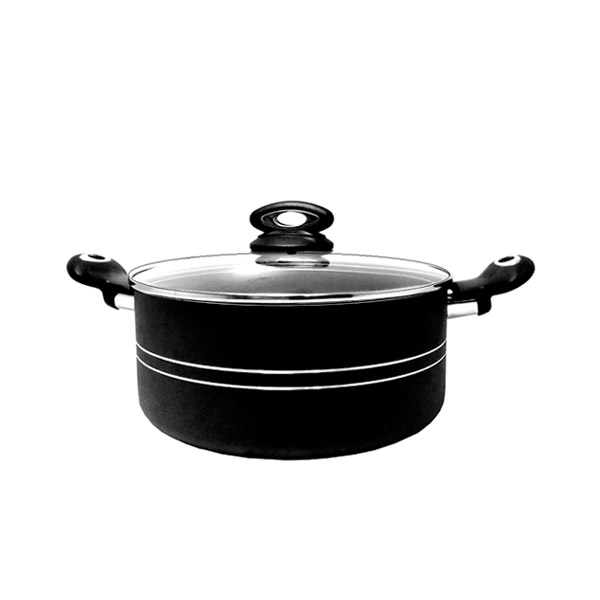 ELEGANT Non Stick Casserole Cooking Handi Black 22-CM - EH0048