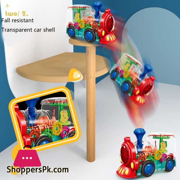 Electric Universal Gear Train Toy Set With Light And Music Electric Train Toy Children Boys And Girls Birthday Toy Gifts