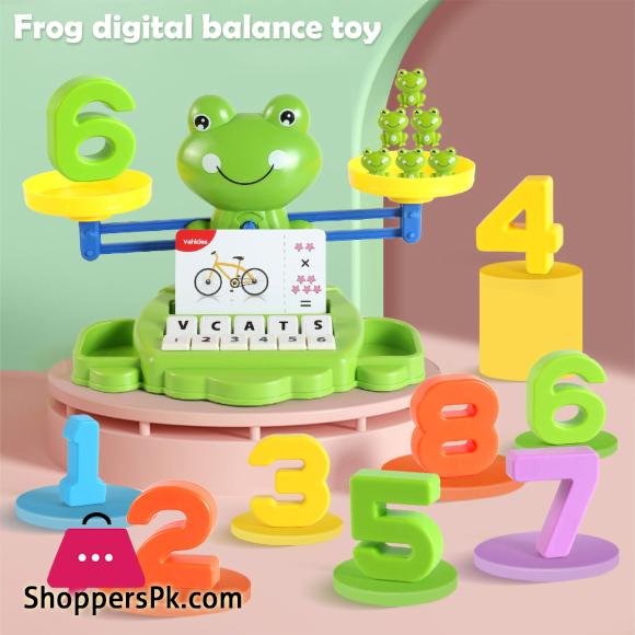 Frog Balance Math Toy Kids Learning Counting Educational Balance Scale Toy Interactive Math Counting Toy for Boys Girls Gift