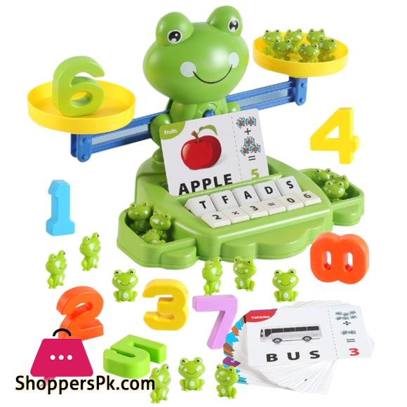 Frog Balance Math Toy Kids Learning Counting Educational Balance Scale Toy Interactive Math Counting Toy for Boys Girls Gift