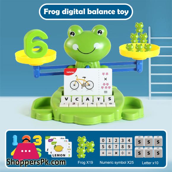 Frog Balance Math Toy Kids Learning Counting Educational Balance Scale Toy Interactive Math Counting Toy for Boys Girls Gift