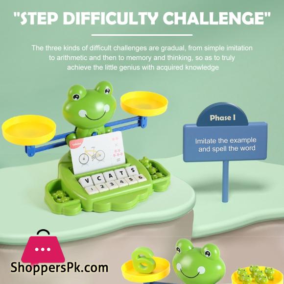 Frog Balance Math Toy Kids Learning Counting Educational Balance Scale Toy Interactive Math Counting Toy for Boys Girls Gift