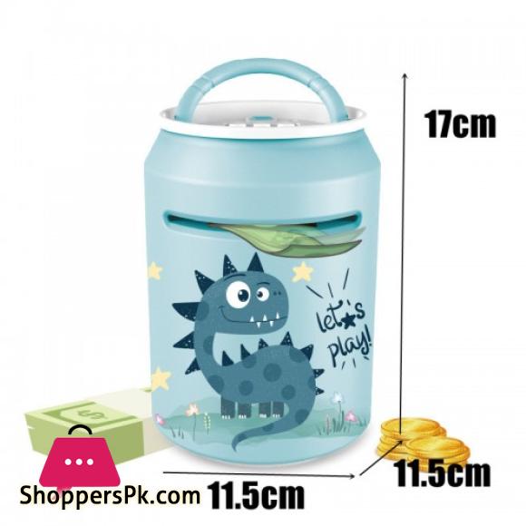 Intelligent Fingerprint ATM Unlock Bank Cartoon Password Coin Saving Smart Portable Music Automatic Roll Money Box