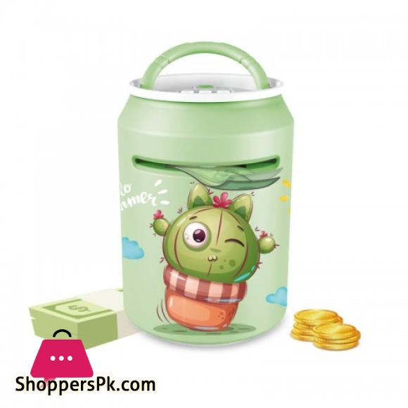 Intelligent Fingerprint ATM Unlock Bank Cartoon Password Coin Saving Smart Portable Music Automatic Roll Money Box