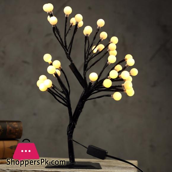 LED Cherry Blossom Ball Tree Light Table Lamp Night Light Home Bedroom Wedding Indoor Decoration|tree light