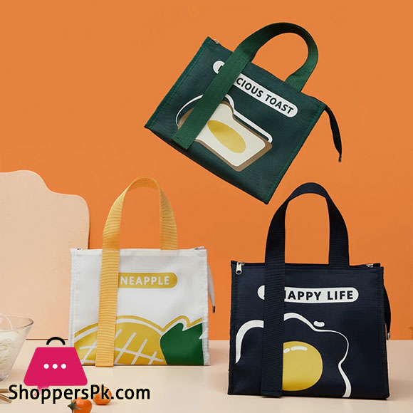 Lunch Bags For Girls Women Insulated Canvas Thermal Snack Storage Picnic Tote Kids Food Carrying Bag