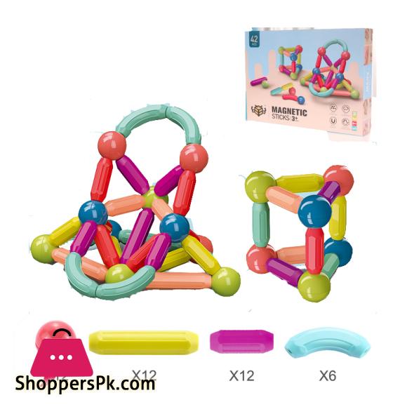 Magnetic Stick Building Blocks Magnets Magnetic Bricks Toys for Children Educational Toy Gift - 42- Pcs