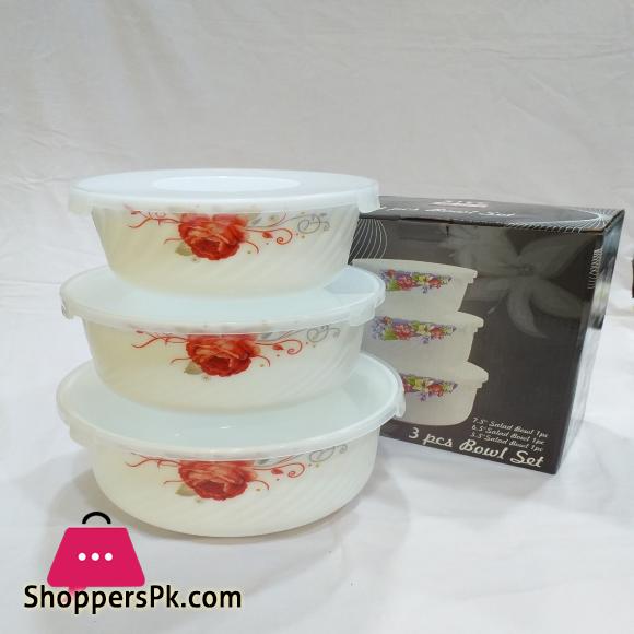 Marble Bowls With Plastic Lid - Heat Resistant Bowls