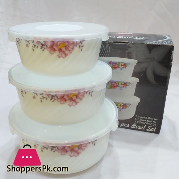 Marble Bowls With Plastic Lid - Heat Resistant Bowls