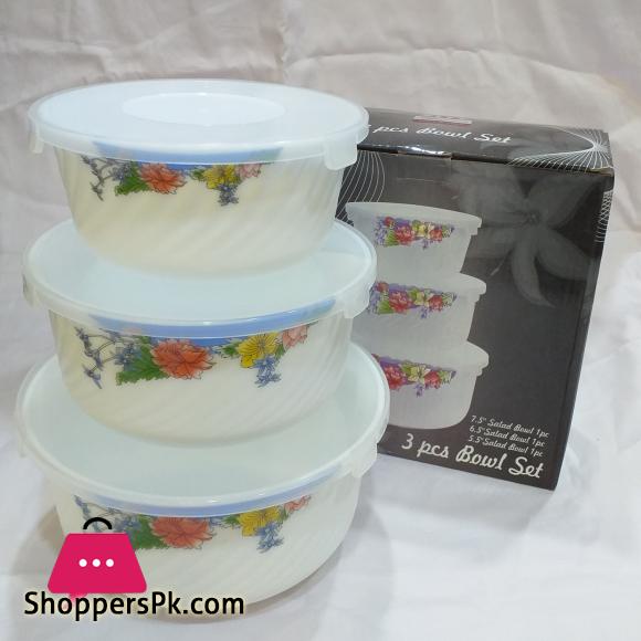 Marble Bowls With Plastic Lid - Heat Resistant Bowls