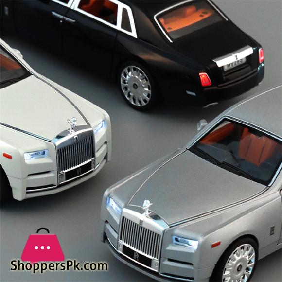New 1:20 Rolls Royce Phantom Alloy Car Model Diecasts Toy Vehicles Metal Car Model Collection Simulation Sound Light Kids Gift
