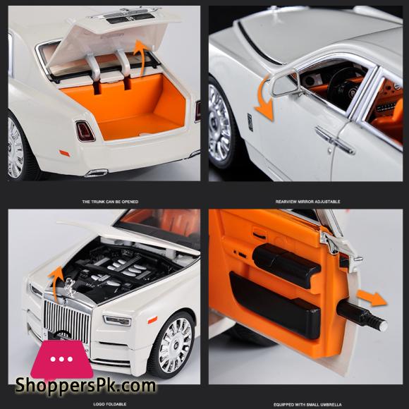 New 1:20 Rolls Royce Phantom Alloy Car Model Diecasts Toy Vehicles Metal Car Model Collection Simulation Sound Light Kids Gift