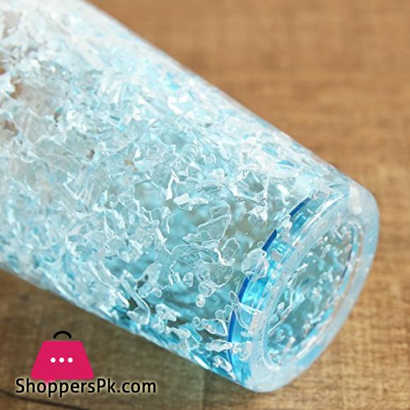 New Ice Cup Acrylic Frosty Mason Jar Freezing Gel Ice Cup with Straw and Lid for Juice, Soft Drinks, Water, 450 ml Best GIFT