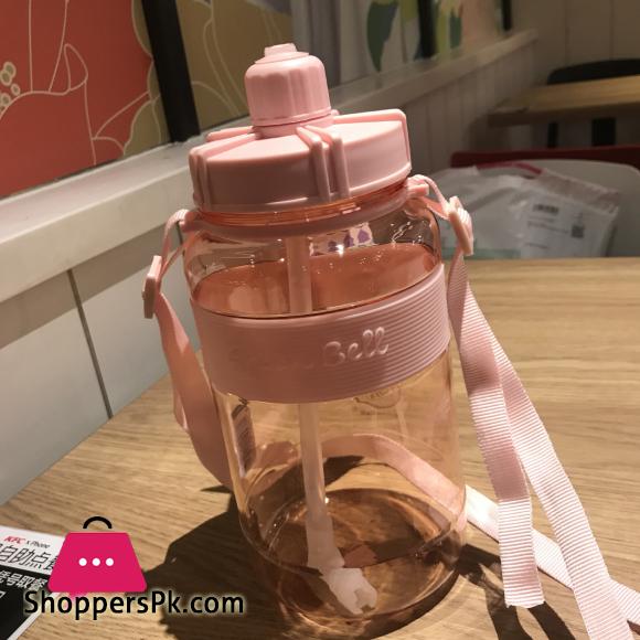 New Water Cup Straw Space Plastic Cup 1000ML Men and Women Fitness Outdoor Sports Bottle with Straw Water Bottle