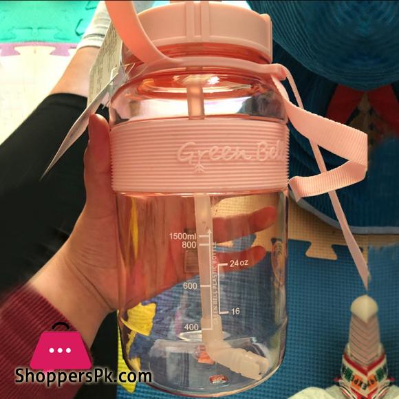 New Water Cup Straw Space Plastic Cup 1000ML Men and Women Fitness Outdoor Sports Bottle with Straw Water Bottle