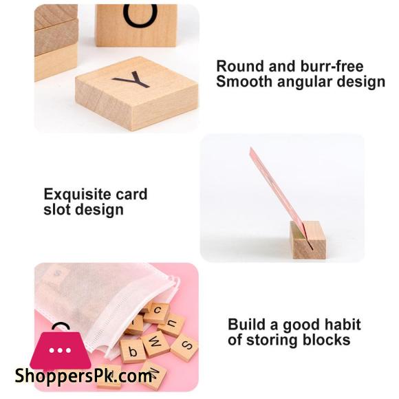 See Spell Learning Toy Wooden Alphabet Words Cards Matching Puzzles Education