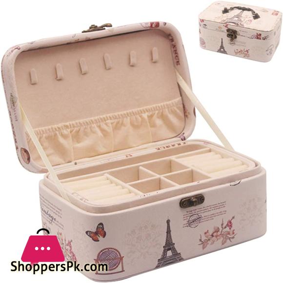 Swhily Jewellery Box, Jewelry Storage Organiser for Rings, Earrings, Necklace, Travel Jewellery Box for Women