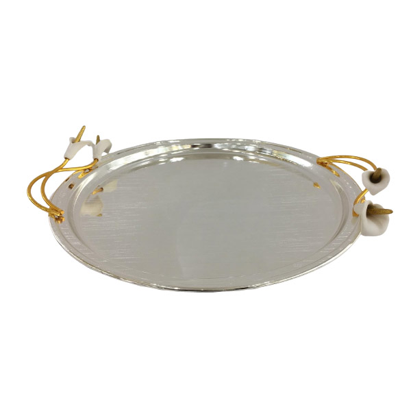 S Round Lily Tray L Orchid 8c TA2567