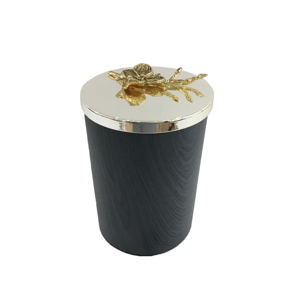 Jar Black Silver ORCHID 24c WB744