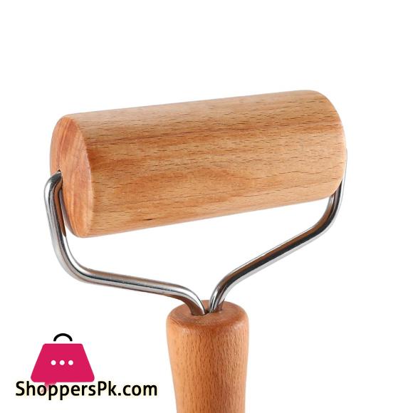 Wooden Dough Roller Hand Dough Roller for Cakes Fondant Cake Dough Chapati Pasta Bread Pizza Kitchen Set
