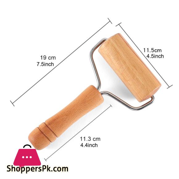 Wooden Dough Roller Hand Dough Roller for Cakes Fondant Cake Dough Chapati Pasta Bread Pizza Kitchen Set