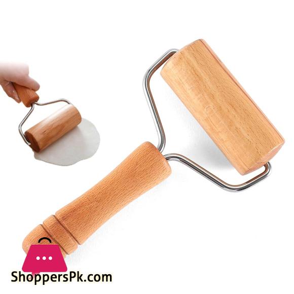 Wooden Dough Roller Hand Dough Roller for Cakes Fondant Cake Dough Chapati Pasta Bread Pizza Kitchen Set