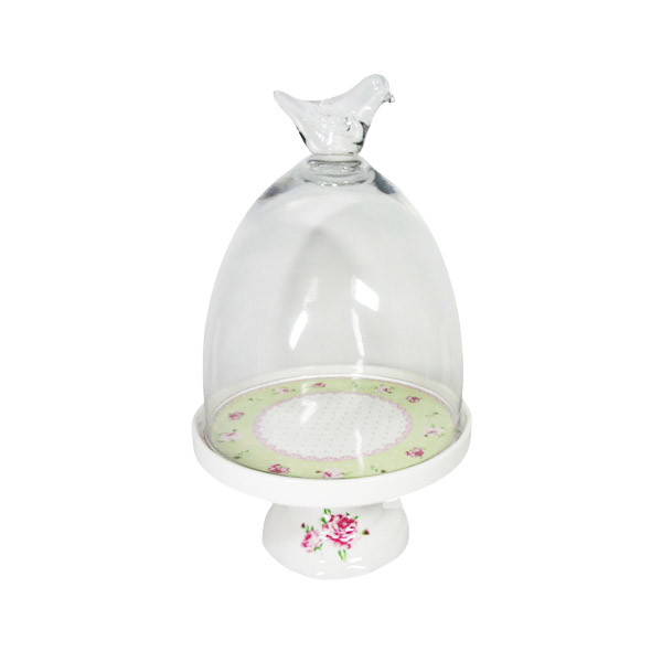 CakeDish With Cover Green ANGELA 6 ZP266