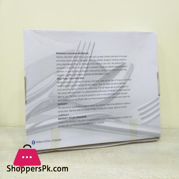 29 Pcs Stainless Steel Golden Cutlery Set Printed Box- Stylish Durable- New Design