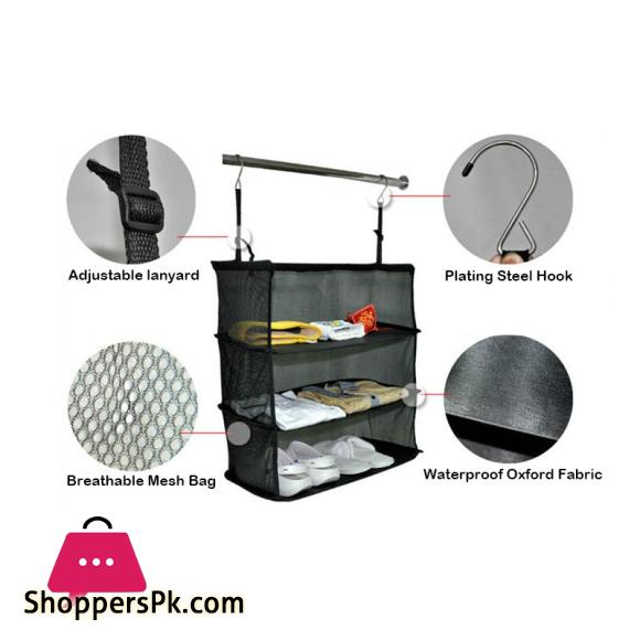 3 Layer wardrobe travel bag Hook Hanging Organizer