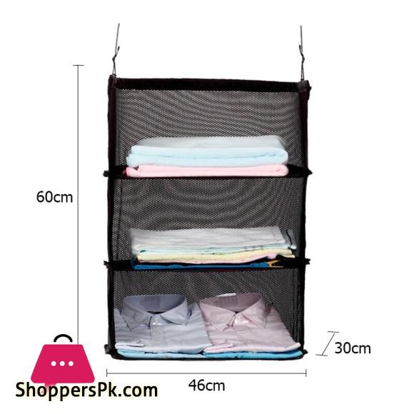 3 Layer wardrobe travel bag Hook Hanging Organizer