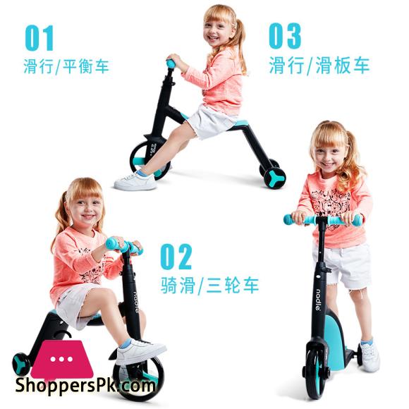3 in 1 kids scooter Kick Board + Tricycle + Balance Bike Child