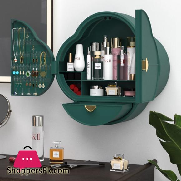 ABS Dustproof Drawer Type Wall-Mounted Makeup Storage Box Bathroom Cosmetics Organizer Box