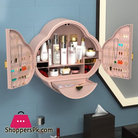 ABS Dustproof Drawer Type Wall-Mounted Makeup Storage Box Bathroom Cosmetics Organizer Box