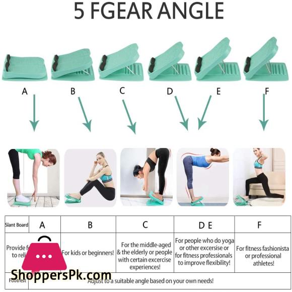 Aerobic Folding Stool Pedal Stretch Board Exercise Fitness Plates Boards for Foot Plate Massager Slimming Exerciser Pedal - Multi