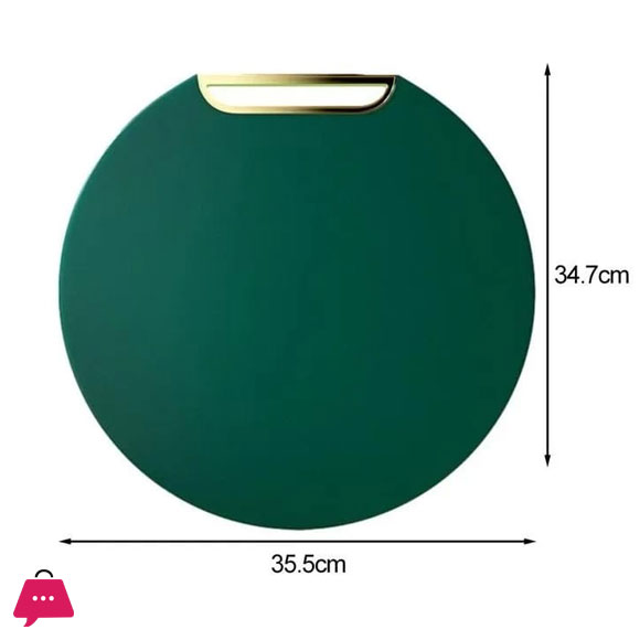 Chopping Board Can Be Vertical Double-sided Antibacterial and Mildew Proof Round Food Grade PE Nordic Green Cutting Board 35CM