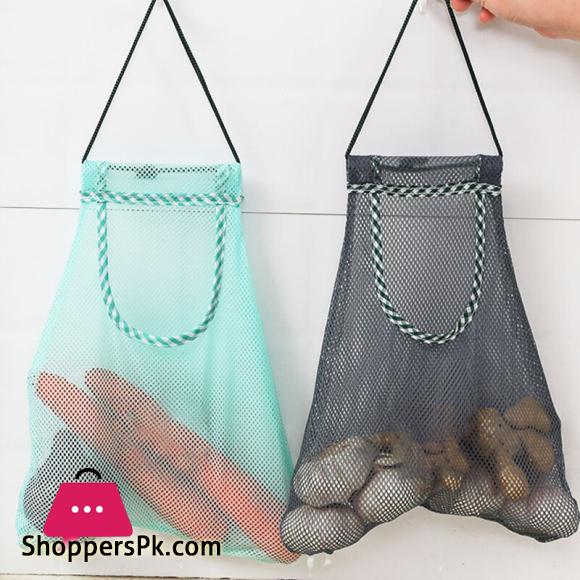 Creative Kitchen Vegetable Storage Mesh Bag Multi purpose Ginger Garlic Onion Sorting Bag Organizer Reusable Foldable Baskets