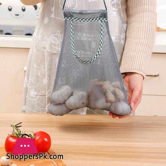 Creative Kitchen Vegetable Storage Mesh Bag Multi purpose Ginger Garlic Onion Sorting Bag Organizer Reusable Foldable Baskets