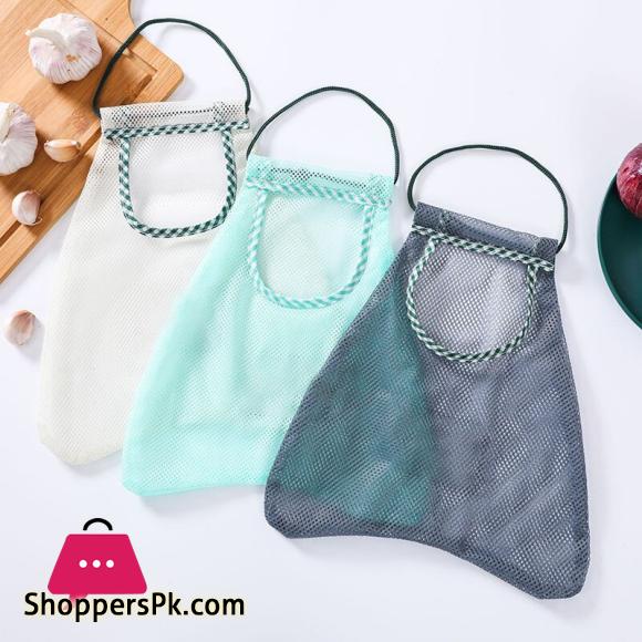 Creative Kitchen Vegetable Storage Mesh Bag Multi purpose Ginger Garlic Onion Sorting Bag Organizer Reusable Foldable Baskets