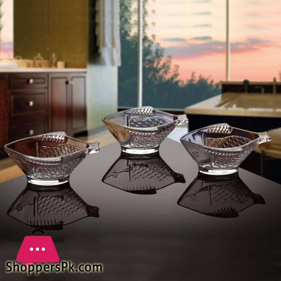 Fish Style Fruit Bowls Glass Set of 6