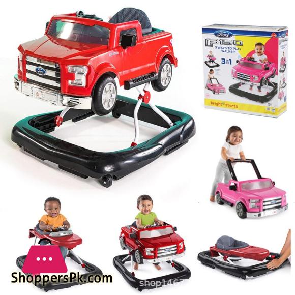 Ford 3 in 1 Baby Walker With Wheel Baby Walk Learning Anti Rollover Foldable Wheel Walker Multi Functional Seat Car