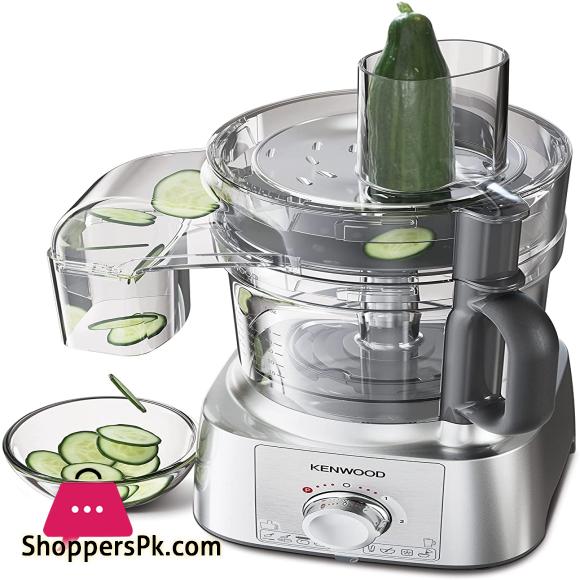 Kenwood Multipro Express Food Processor, 3.0 Litre Bowl With Express Serve, 1.2 Litre Blender, Dough Hook, Whisk, 3 Slicing and Grating Discs, Multi Mill, 1000 Watts , FDP65.880SI