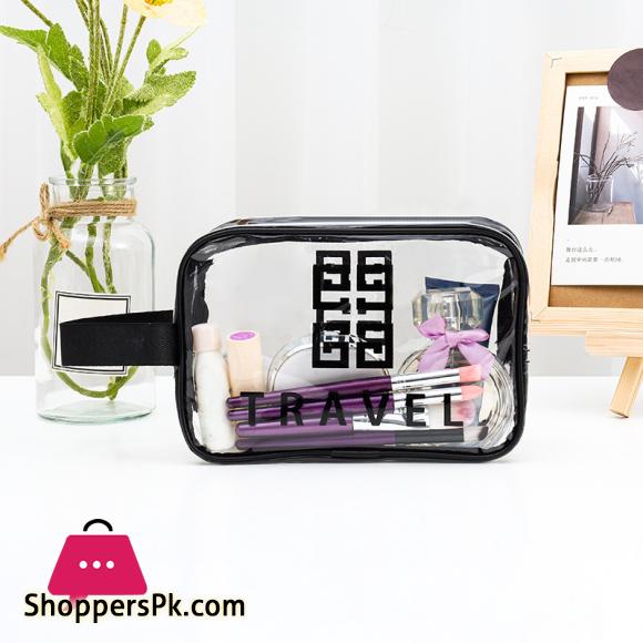 Toiletry Bag Cosmetic Bag Waterproof Makeup Bag Travel Storage Bag Transparent Multipurpose Practical Bath Wash Bag for Girls 1Pcs - Size Medium