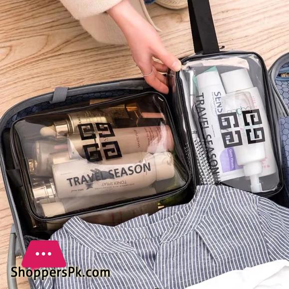Toiletry Bag Cosmetic Bag Waterproof Makeup Bag Travel Storage Bag Transparent Multipurpose Practical Bath Wash Bag for Girls 1Pcs - Size Medium