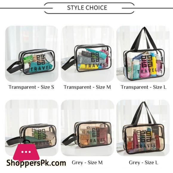 Toiletry Bag Cosmetic Bag Waterproof Makeup Bag Travel Storage Bag Transparent Multipurpose Practical Bath Wash Bag for Girls 1Pcs - Size Medium