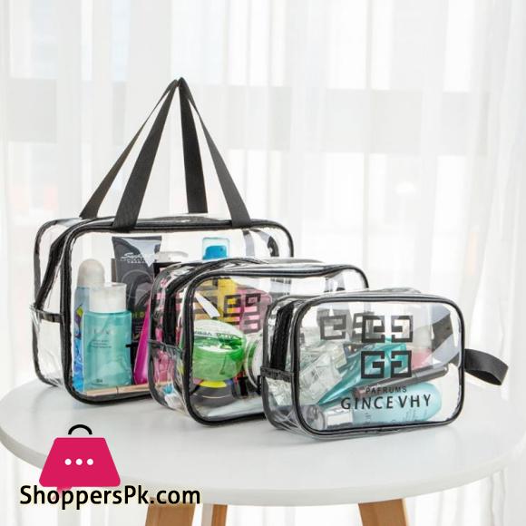 Toiletry Bag Cosmetic Bag Waterproof Makeup Bag Travel Storage Bag Transparent Multipurpose Practical Bath Wash Bag for Girls 1Pcs - Size Medium