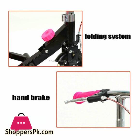 New Arrival Portable Kids Pedal Scooter with Seat Can Sit and Ride Foldable 3-Wheeled Stepper Scooter for 4-12 Years Old Kids