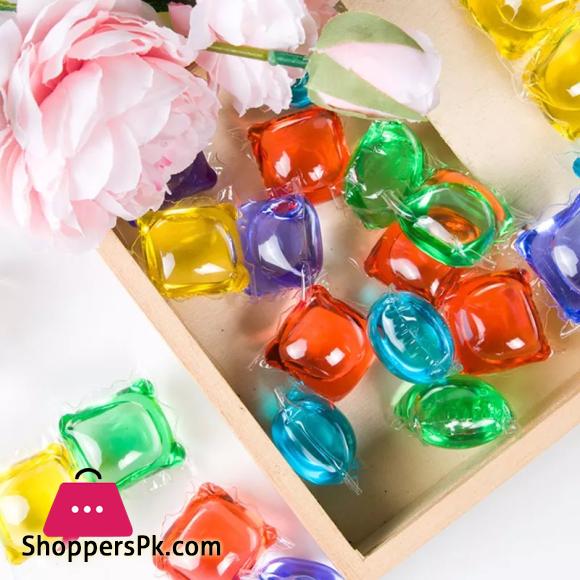 Pack of 1 (10Pcs) Laundry Detergent Gel Liquid Beads Fragrance Long Lasting Clothes Washing Machine Wash Cleaning Gel Beads